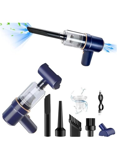 Mhepzol Handheld Car Vacuum Cleaner, Handheld Car Vacuum, Blow and suck together, 120W High Power Vacuum Cleaner with LED Light and Multi-Nozzlesfor Car, Home, Office, Pet