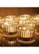 9-Up Clear Tealight Candle Holder Set of 12, Clear Glass Tealight Candle Holders for Wedding Party, Tea Light Candles Holder Bulk for Home Decor