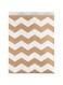 Creative Converting Chevron Pattern Paper Treat Bags, 10-Piece, Kraft