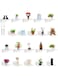 Juexica Small Acrylic Floating Shelves for Wall Adhesive Wall Mounted Shelves for Bathroom, Bedroom, Living Room, Office (White,20 Pcs)