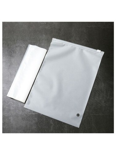 100 Clear Scrub Clothing Zipper Bags, Underwear Socks Clothes Storage Packaging Bags, Plastic Zip lock Bags