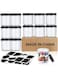 SKYLINK 12 Pack 10oz Glass Mason Jars with Black Lids, Wide Mouth Small Canning Jars for Jam, Honey, Jelly, Baby Food, Spices, Wedding &amp; Shower Favors, Kitchen Storage Containers