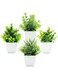 Auolen 4Pcs Small Pack Fake Plants in Pots Artificial Eucalyptus Plant Mini Potted Faux Plants Indoor Small Plastic Lavender in Pots for Table Desk Bathroom Bedroom Office Home Farmhouse Decor