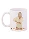 Girl Taking Selfie Printed Coffee Mug White/Yellow/Brown 11ounce