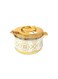 5.5L Hotpot with Elegant Gold & Silver Metal Design – Ideal for Serving Hot Meals in Style