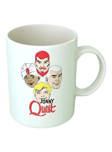 Print Printed Ceramic Coffee Mug White/Red/Yellow Standard Size