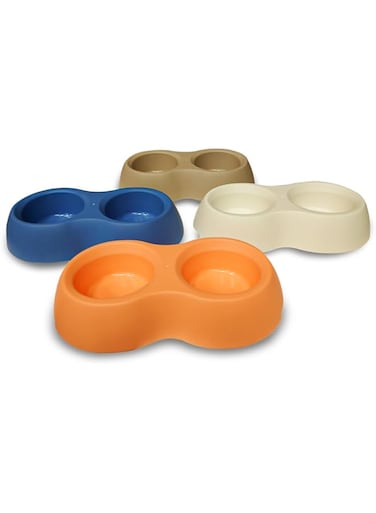 MP Bergamo Food and Water Bowl for Small Dogs and Cats, 0.3 Liter Capacity, Multicolor