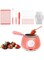 MostNow Upgraded Melting Fondue Set,MINI Electric Chocolate Melting Pot,Chocolate Fondue Fountain,Warmer Machine for Milk Chocolate,Cheese,Butter,Candy (Pink)