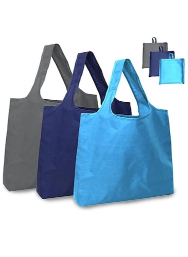 Reusable Grocery Bags, Set of 3pcs, Durable, Waterproof, Eco-friendly, Portable, Shoulder Handbags, Tote bags, Foldable Shopping Bags with Pouch