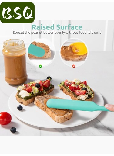 (4-piece set, light green) Silicone Spatulas   Cake Baking Tools   Mini Silicone Spatulas   Long-handled Heat-resistant Spatulas   Suitable for Kitchen, Baking, Cake Decorating, Resin Crafts