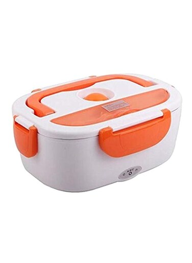 Lunch Box White/Orange 22x15x10cm