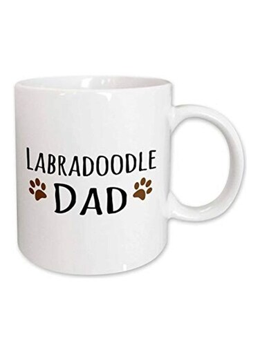 Labradoodle Dad Printed Mug White/Black