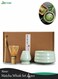 4 Pcs Matcha Whisk Set, Japanese Tea Set includes Matcha Bowl with Spout, Matcha Whisk and Holder, Bamboo Matcha Scoop - Ceremonial Grade Matcha kit for Matcha Tea Lovers (Cyan Green)