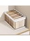 HAENJA Clothing Divider Storage Box, 7/9 Grids Large Capacity Pants Sweater Drawer Organzier with Removable Partitions and Handles, Cubby Storage Containers for Organizing (7 Grids)