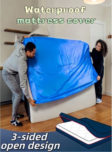 Cover for Moving and Storage, Double Size Mattress Bags , Waterproof Mattress Protector, Tarp Reusable Mattress Bags for Carrying Household Essentials (MAT-PY139-7-M)