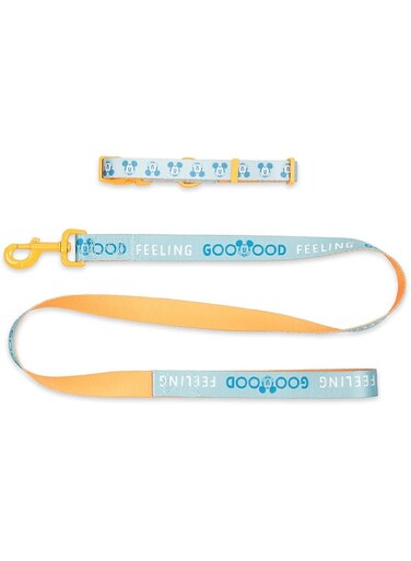 Disney Mickey Mouse Pet Collar and Leash Set, Size L