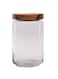 Glass Canister with Stackable Wooden Lid 750ML