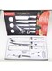 6 Pieces Knife Set- Stainless Steel-With Strong Non-Stick Coating -Unique Design Easy-Grip Handle, Dishwasher-safe, White