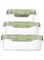 PICCASIO &quot;Green Rectangular Food Storage Containers with Leak-Proof Lids -80 ice cubes Microwave &amp; Dishwasher Safe - Stackable and Reusable Lunch and Meal Prep Containers