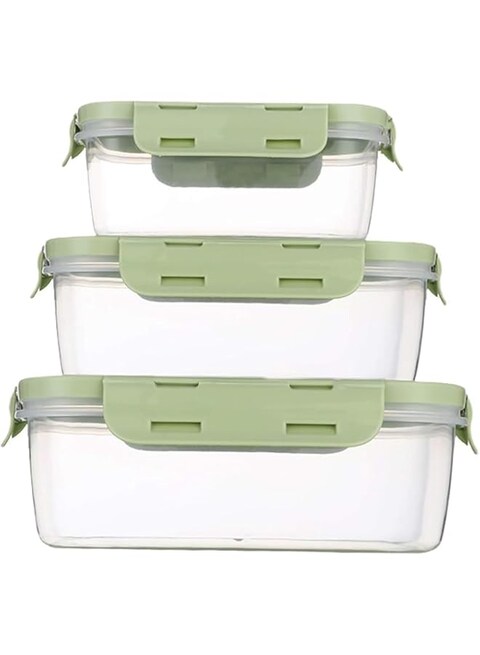 PICCASIO &quot;Green Rectangular Food Storage Containers with Leak-Proof Lids -80 ice cubes Microwave &amp; Dishwasher Safe - Stackable and Reusable Lunch and Meal Prep Containers
