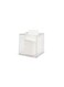 Square Shape Tissue Holder Box Transparent 13x13x13.8cm