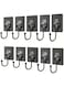 10 PCS Contemporary Plastic Utility Hooks-Wall Mount,Easy Install,Strong Hold,Waterproofing Self-Adhesive For Coats,Hats,Towels,Keys-Multipurpose Heavy Duty Hooks For Bathroom,kITCHEN,Closet