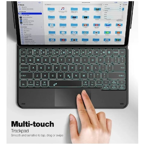 TRON Case For iPad Pro 11 inch 2022 Keyboard Case with Multi-Touch Trackpad Magic Type Keyboard Slim Thin Backlit Wireless Keyboard For iPad Pro 11 4th/3rd/2nd/1st Gen, iPad Air 5th/4th Gen, Black