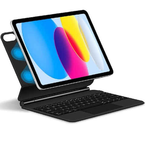 TRON Backlight Magic Keyboard For iPad 10th Generation 10.9 inch 2022 Smart Keyboard Case For ipad 10th Gen Cover Tablet Magnetic Trackpad Black