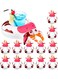 Pieces Drink Floats, Inflatable Drink Floats, Reusable Cute Drink Holder Set, Inflatable Float Cup Coasters, for Pool Party Hot Tubs Lakes Oceans, for Boys Girls Adults Summer Pool (Cow)