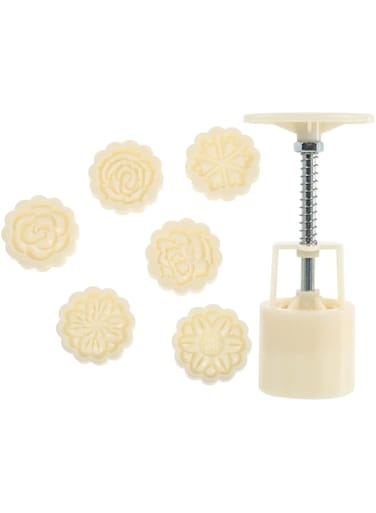 Healifty 1 Set of Hand Pressed Mooncake Molds Hand Press Cake Mold Moon Cake Mold Set
