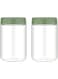 BIGTHREE Borosilicate Small Glass Jars with Lids, 2 Pcs Overnight Oats Containers with Lids, Leak Proof Glass Jar, for Overnight Oats, Yoghurt, Chia Pudding, Porridge, Jam, Dressing, Spice