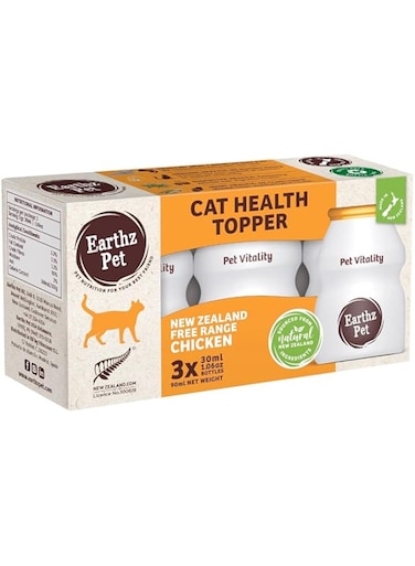 Earthz Pet New Zealand Free Range Chicken, Health Topper for Cats (3x35ml)