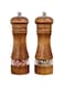 Tcatec 2 Pack Pepper Grinder Wood Salt and Pepper Grinder Mills Sets Manual Salt Grinder Refillable Pepper Mill Sets with Acrylic Visible Window and Adjustable Coarse-grained Salt Grinding Rotor