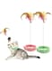 Hcpet 2Pcs Cat Feather Toy, Interactive Cat Wand Collar Toys with Bells and Feathers, Indoor Toy Gifts for Cats to Make Them Less Lonely, Ideal Toy for One or More Cats at The Same Time