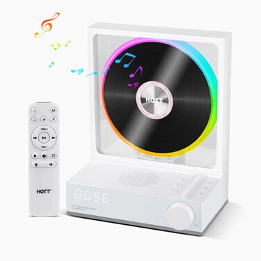 Hott (C229A) Bluetooth CD Player - White