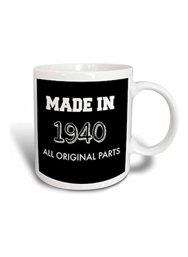 Printed Ceramic Mug Black/White