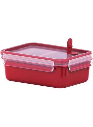Tefal Master Seal Micro Box 1.0Litre Food Container With Inserts, Red, Plastic, K3102312