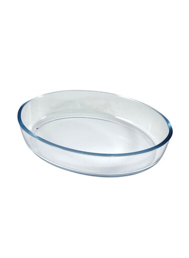 Oval Glass Baking Dish, 2.4 Lt Capacity, 29.8X21.4 Cm Diameter, 6.3 Cm Height - Clear