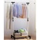 Stainless Steel, Single Pole, Clothes Rack, Hanger Rack With Wheels, Drying Rack/Laundry Rack, Clothing (Adjustable Height &amp; Extendable Length)