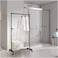 Double Rod Clothing Garment Rack, Rolling Clothes Organizer on Wheels for Hanging Clothes, Black