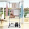Clothes Drying Rack, 4-Tier Foldable Drying Rack for Clothes, Portable Laundry Rack with Wheels Indoor Outdoor Freestanding