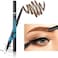 Ladygo 2 in 1 Automatic Eyebrow Pencil With Eyeliner Long-lasting Waterproof Makeup Cosmetic Tool, Brown-3#