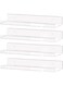 Weiai Clear Acrylic Shelf 15" Invisible Floating Wall Ledge Bookshelf, Kids Book Display Shelves Wall Mounted (15 Inch 4Pack)