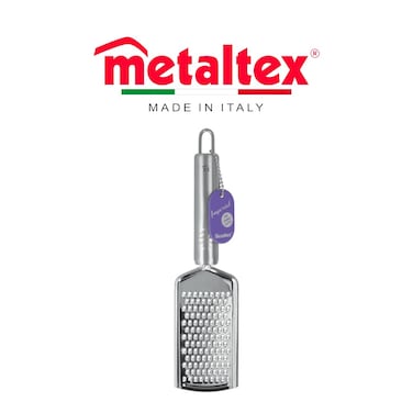 Metaltex Imperial Flat  Grater &ndash; Stainless Steel with Ergonomic Handle, Beginner Series