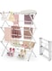 ANTOLE Expandable Clothes Drying Stand Rack,Expandable Metal Clothing Dryer, Collapsible Towel Rack, Air Drying Rack, for Indoor, Outdoor, Balcony, Laundry Room