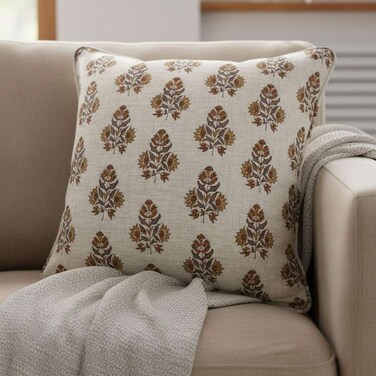 Home Heritage Magnolia Cushion 50x50cm - Rust