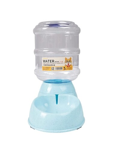 Nyganmelloz Pet Water Dispenser, Automatic Replenish Cat Waterer Dog Water Dispenser,Gravity Water Dispenser Station Self-Dispensing Drinking Fountain for Cats/Dogs Bowl (3.8L)
