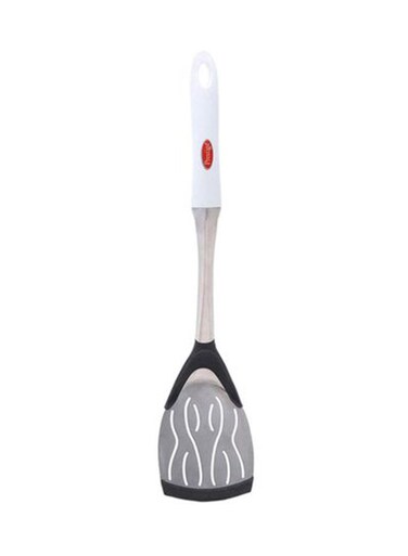 Stainless Steel Slotted Turner Silver/Black/White