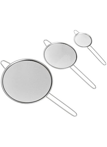 Dubai Gallery 3-Piece Mesh Strainer Silver