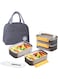 Stainless Steel Lunch Box Insulated Bento Box Multifunctional Containers Food Containers with 2 Compartments,Tableware, Nylon insulation bag (1.6L Grey)
